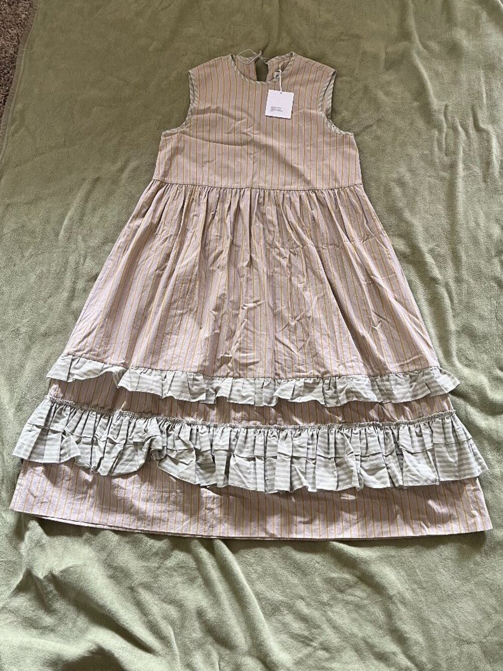 NWT Cawley Genevieve Dress Cotton Sun Gray M - Picture 6 of 10